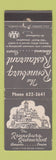 Matchbook Cover - Ronneburg Restaurant Amana IA