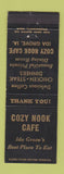 Matchbook Cover - Cozy Nook Cafe Ida Grove IA WEAR