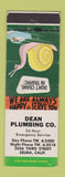 Matchbook Cover - Dean Plumbing Selma CA