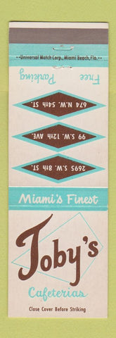 Matchbook Cover - Toby's Cafeterias Miami FL