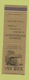Matchbook Cover - Van Dyck Restaurant Schenectady NY