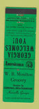 Matchbook Cover - WB Moulton Grocery Knoxville GA Perkins Americana