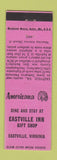 Matchbook Cover - Eastville Inn Gift Shop VA Perkins Americana