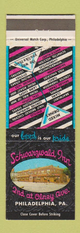Matchbook Cover - Schwarwald Inn Philadelphia PA