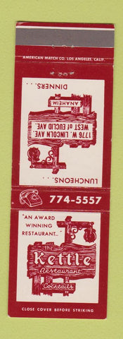 Matchbook Cover - Kettle Restaurant Anaheim CA