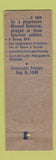 Matchbook Cover - Jerome Walsh MO Missouri Election 1946
