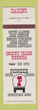 Matchbook Cover - Pioneer Hotel Casino Reno NV