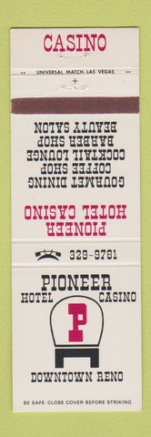 Matchbook Cover - Pioneer Hotel Casino Reno NV
