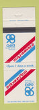 Matchbook Cover - Boston Pizza Expo 1986 Canada