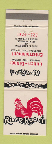 Matchbook Cover - River Roost Restaurant San Antonio TX Rooster