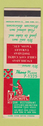 Matchbook Cover - Xochitl Mexican Restaurant New York City