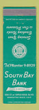 Matchbook Cover - South Bay Bank Manhattan Beach CA