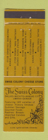 Matchbook Cover - Swiss Colony Dallas Denver Omaha Wichita Kansas City