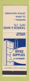 Matchbook Cover - Thomson Ward Office Supply New Zealand