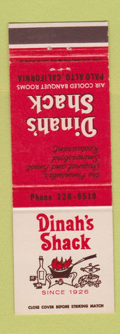 Matchbook Cover - Dinah's Shack Palo Alto CA