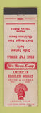 Matchbook Cover - American Broiler Works Turkey Artesia CA WEAR