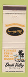 Matchbook Cover - Fred Harvey Furnace Creek Inn Death Valley CA
