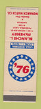 Matchbook Cover - Blanche McHenry Monarch Match Pasadena CA 1976