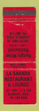 Matchbook Cover - La Sahara Restaurant Alamosa Colorado Mexican WORN