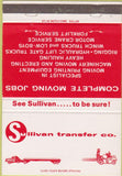 Matchbook Cover - Sullivan Transfer Co trucking Dallas TX 40 Strike