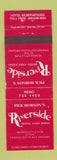 Matchbook Cover - Pick Hobson's Riverside Hotel Casino Reno NV