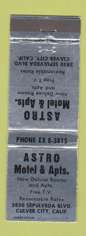 Matchbook Cover - Astro Motel Apartments Culver City CA WEAR
