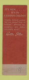 Matchbook Cover - Boston Store Milwaukee WI WRITING