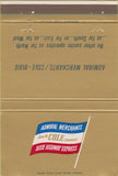 Matchbook Cover - Admiral Merchants Trucking Cole Dixie 40 Strike