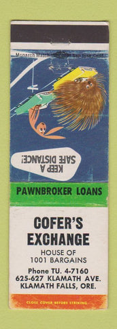 Matchbook Cover - Cofer's Exchange Pawn Klamath Falls OR