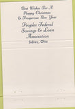 Matchbook Cover - Peoples Federal Savings Sidney OH 40 Strike