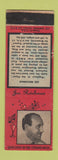Matchbook Cover - Joe Reichman 1930's Diamond Radio WEAR music