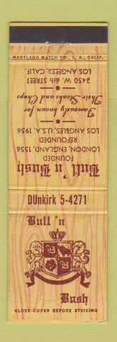 Matchbook Cover - Bull n Bush Los Angeles CA restaurant