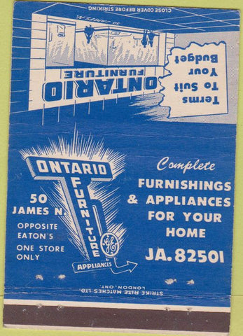Matchbook Cover - Ontario Furniture Store Eaton 40 Strike
