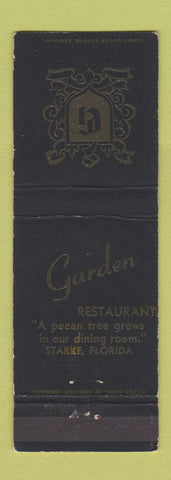 Matchbook Cover - Garden Restaurant Starke FL