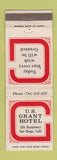 Matchbook Cover - US Grant Hotel San Diego CA