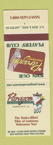 Matchbook Cover - Paragon Casino Marksville LA