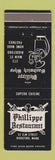 Matchbook Cover - Phillippe Restaurant Biddeford ME