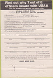 Matchbook Cover - USAA Officers' Insurance San Antonio TX 40 Strike