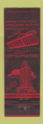 Matchbook Cover - Hotel Kinston NC