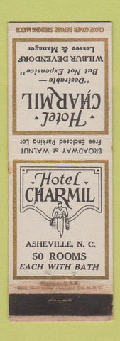 Matchbook Cover - Hotel Charmil Asheville NC