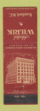 Matchbook Cover - Hotel Wilkirk Sanford NC WEAR