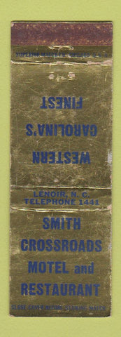 Matchbook Cover - Smith Crossroads Motel Lenoir NC WORN