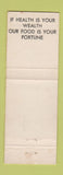 Matchbook Cover - Dot's Grill Spring Lake NC WEAR pizza