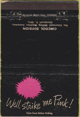 Matchbook Cover - Cimcool Division Milling Cincinnati OH 40 Strike