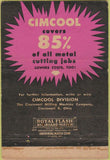 Matchbook Cover - Cimcool Division Milling Cincinnati OH 40 Strike
