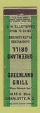 Matchbook Cover - Greenland Grill Charlotte NC WEAR