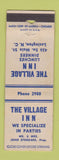 Matchbook Cover - The Village Inn Lexington NC WEAR
