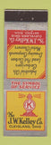 Matchbook Cover - JW Kelley Industrial Oil Cleveland OH