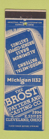 Matchbook Cover - Brost PATtern and Casting Cleveland OH