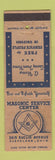Matchbook Cover - Masonic Service Center Cleveland OH WEAR